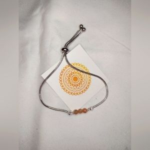 Sunstone Adjustable Bracelet Stainless Steel Crystal Healing Chakra Witch Wicca